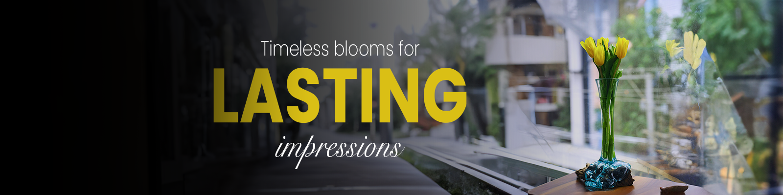 Flowers in Vase Banner