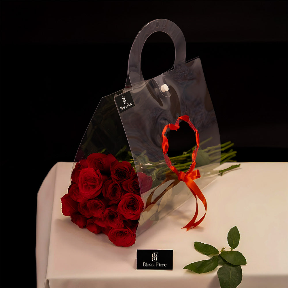 Heart Crystal Tote - Roses Edition