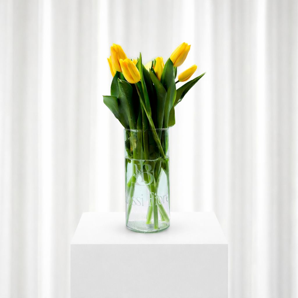 Glass Aura - Yellow Tulips